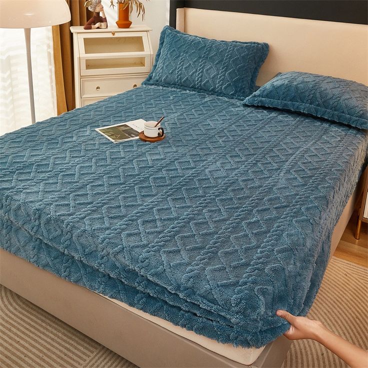 Literie-draps en velours simple