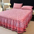 Drap en velours matelassé avec cache-sommier intégré