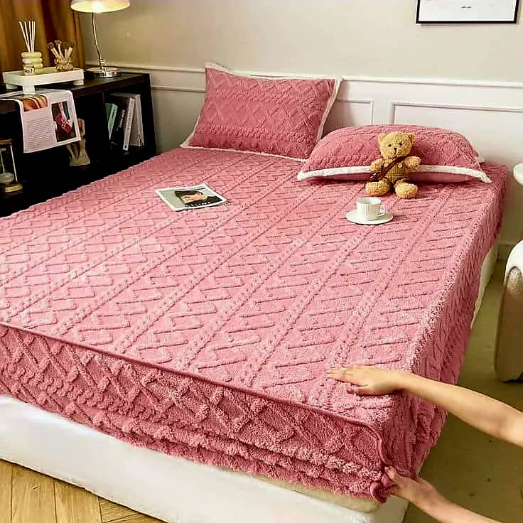 Literie-draps en velours simple