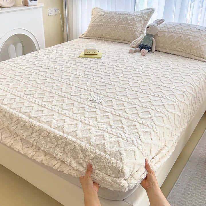Literie-draps en velours simple