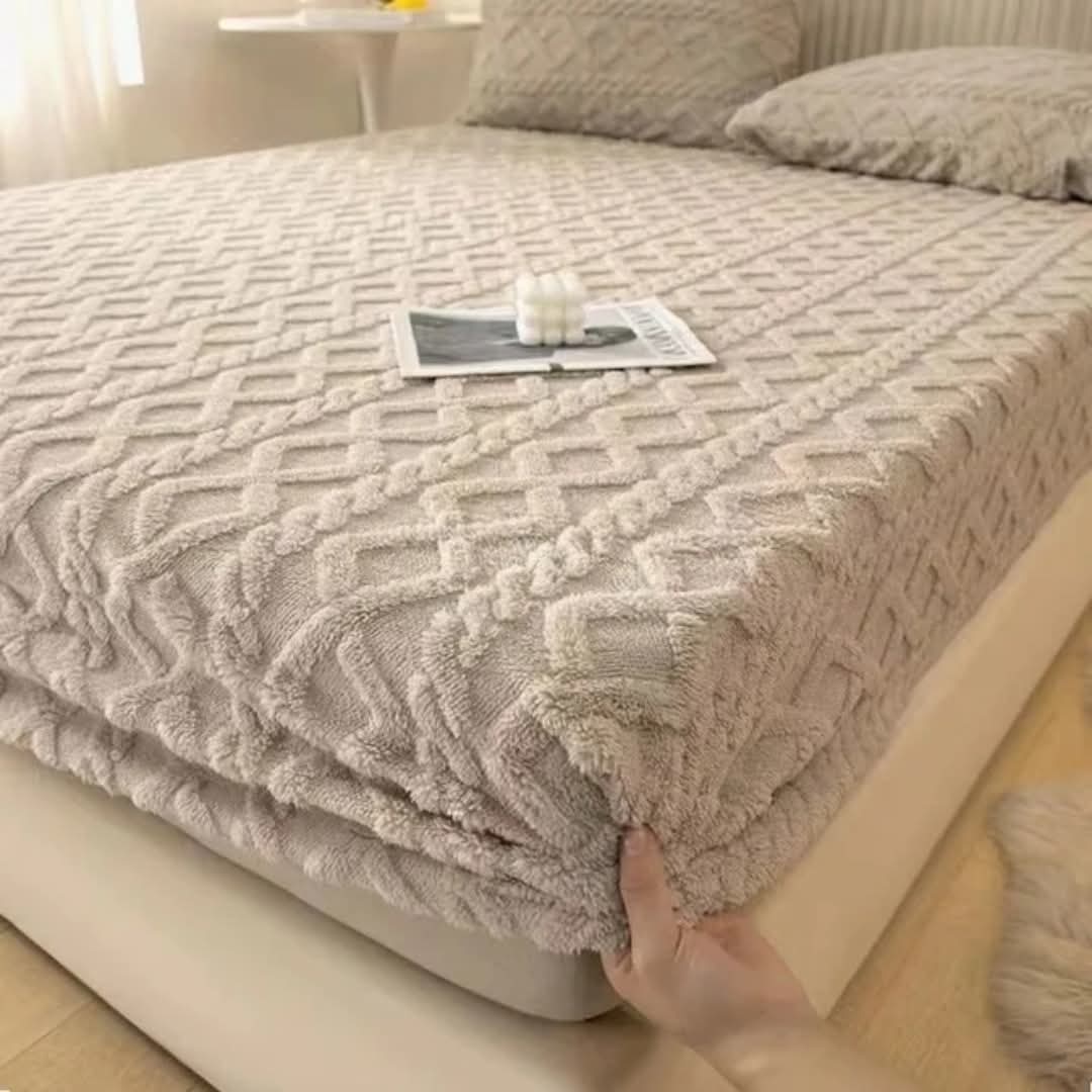 Literie-draps en velours simple