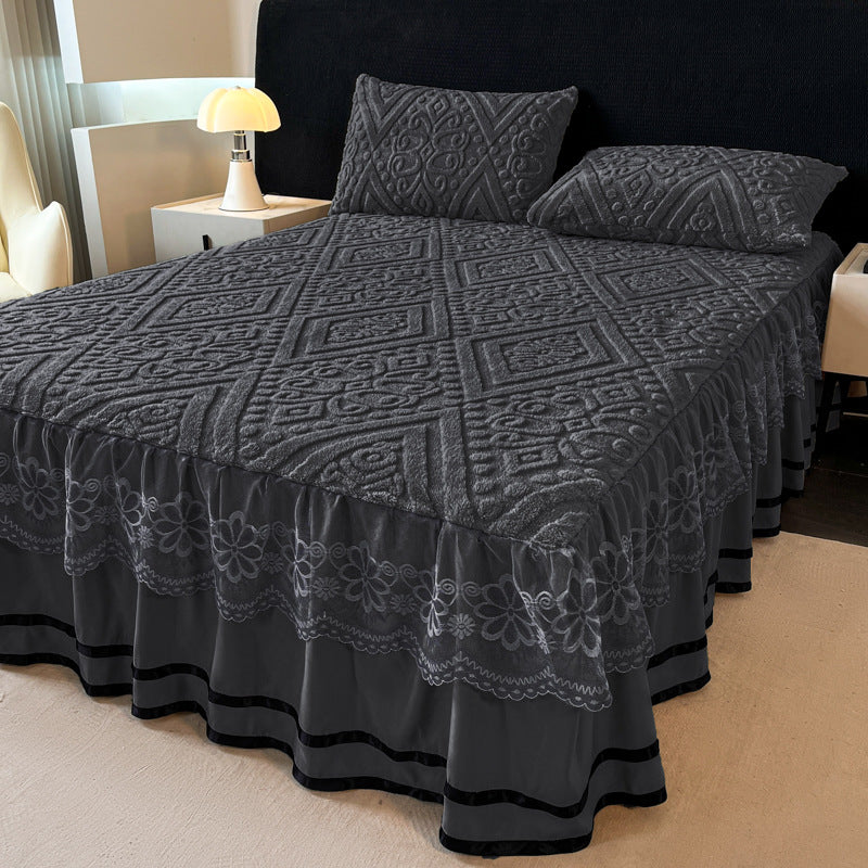 Drap en velours matelassé - présentation complète