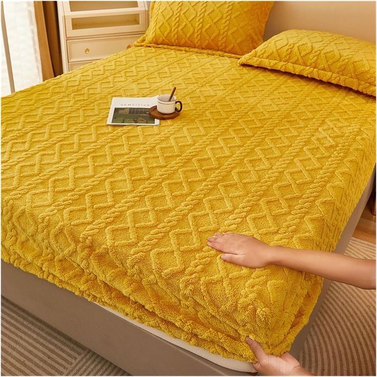 Literie-draps en velours simple